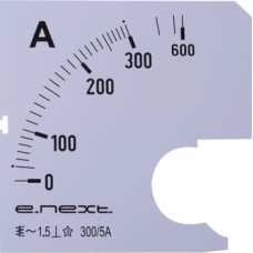 Шкала для амперметра e.meter72.a300.scale 300A АС 72х72мм [s066005] E.NEXT