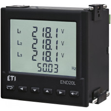 Трехфазный анализатор сети 85-253V AC/90-300V DC 96x96мм RS-485 [4656950] END20L-RS ETI