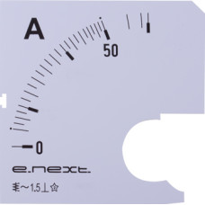 Шкала для амперметра e.meter72.a50.scale 50A АС 72х72мм [s066010] E.NEXT