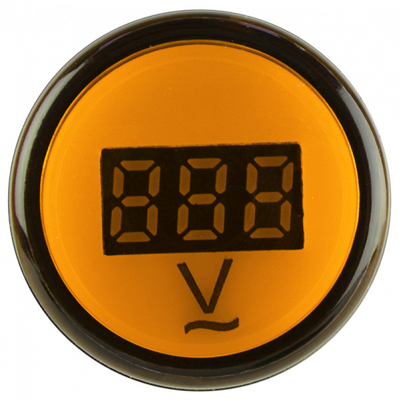 Вольтметр цифровий 80-500V AC жовтий [A0190010012] AD22-22DVM АСКО