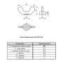 DIN315 М3 сталь 5 крок 0,5 гайка баранцева цинк білий [6K20000006K0320000] Metalvis