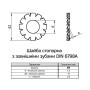 DIN6798A М5 внешний ⌀10мм толщина 0,6мм нержавеющая сталь шайба стопорная зубчатая (200 шт.) [N7V00000N7V0500000] Metalvis