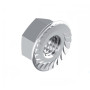 DIN6923 М8 сталь 6 крок 1.25 під ключ 13мм гайка з фланцем зубчаста цинк білий [6L20000006L0806020] Metalvis
