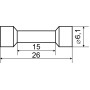 Гільза ізольована 1.5-2.5 кв.мм. довжина: 26мм (1 шт.) [A0060080038] ВV 2 АСКО
