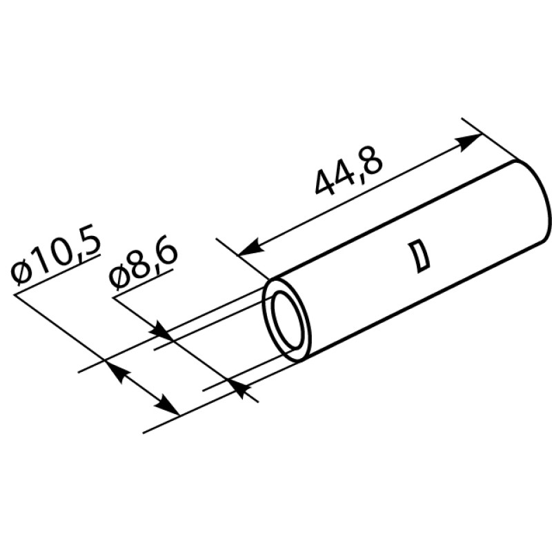 Гильза луженая 35кв.мм. длина: 44,8мм (1 шт.) [A0060080034] GT-35 АСКО