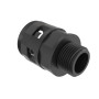 Муфта труба-коробка dn 17 мм, М20х1, 5, полиамид, цвет черный, Octopus, дкс [pam17m20n]