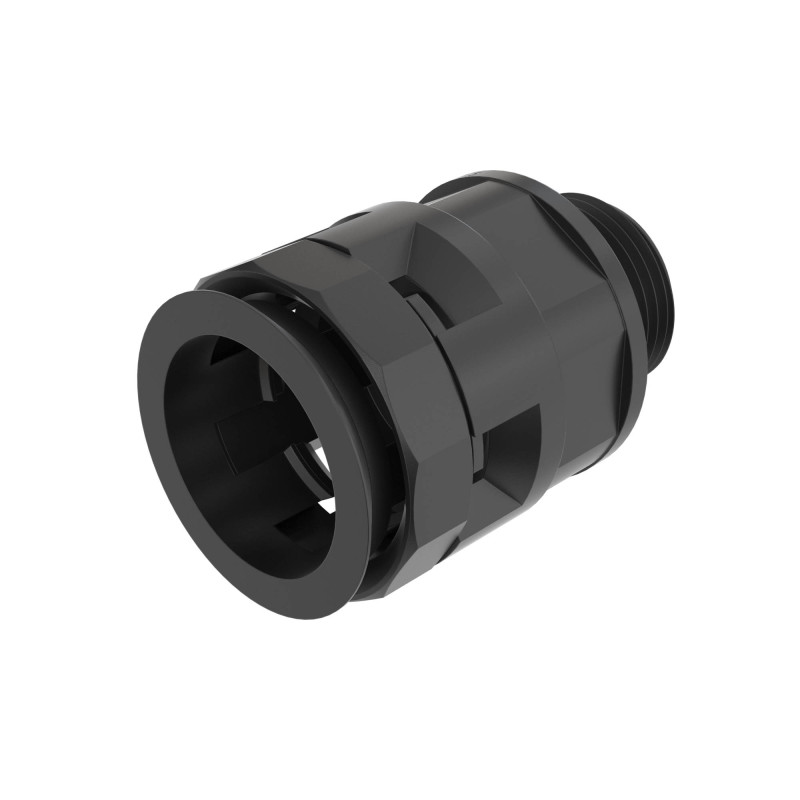 Муфта труба-коробка dn 17 мм, М20х1, 5, полиамид, цвет черный, Octopus, дкс [pam17m20n]