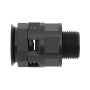 Муфта труба-коробка dn 17 мм, М20х1, 5, полиамид, цвет черный, Octopus, дкс [pam17m20n]