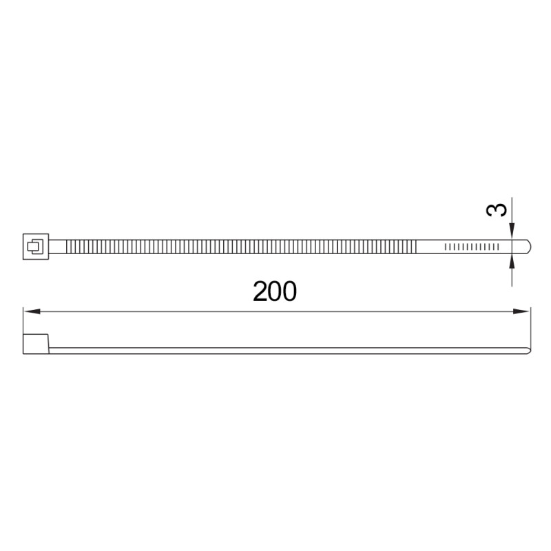 200х3мм Кабельна стяжка (хомут) нейлон жовтий (100 шт.) [s015016] e.ct.stand.200.3.yellow E.NEXT
