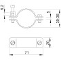 Ø30-35мм хомут заземления мідь нікельована для труб [5038111] OBO bettermann
