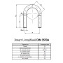 U-Хомут болт-скоба М10х38 сталь для труб Ø30-33,7мм (1"/DN25 ) цинк [937000000937U02501] DIN3570A Metalvis