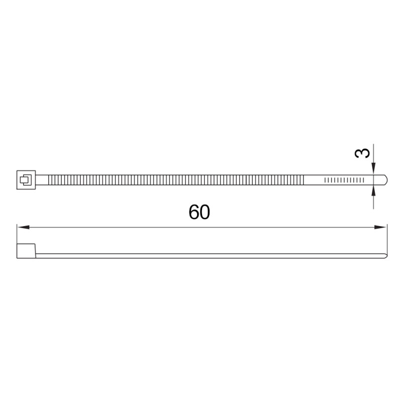 60х3мм Кабельна стяжка (хомут) нейлон зелений (100 шт.) [s015011] e.ct.stand.60.3.green E.NEXT