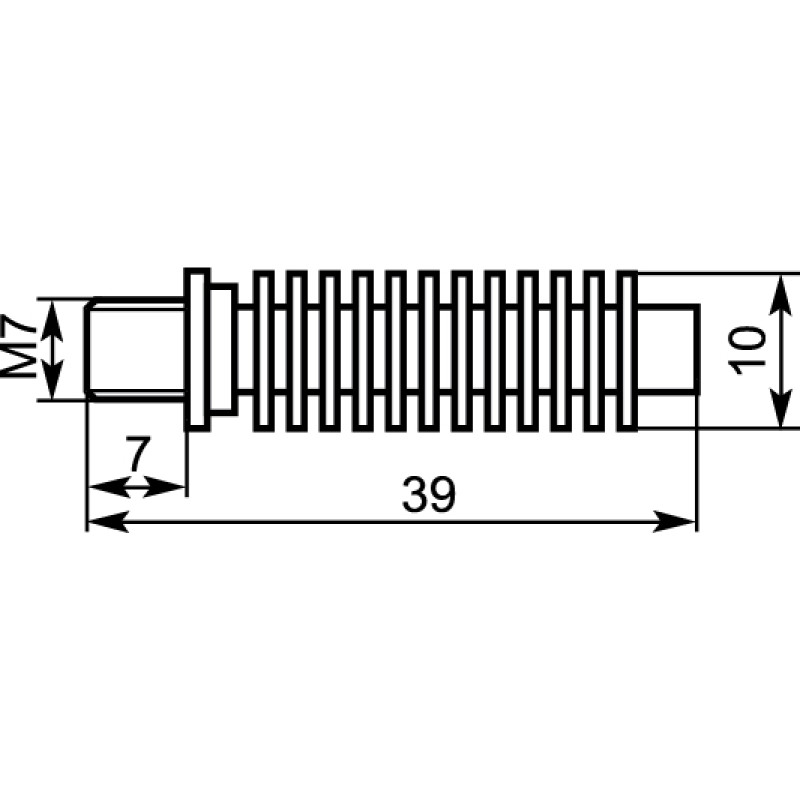 Дюбель Ø10мм довжина 39мм для SCP, SMT (1 шт.) [A0150090056] CTH-3A АСКО