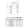 U-Хомут болт-скоба М10х30 сталь для труб Ø25-26,9мм (3/4"/DN20 ) цинк (10 шт.) [937000000937U03001] DIN3570A Metalvis