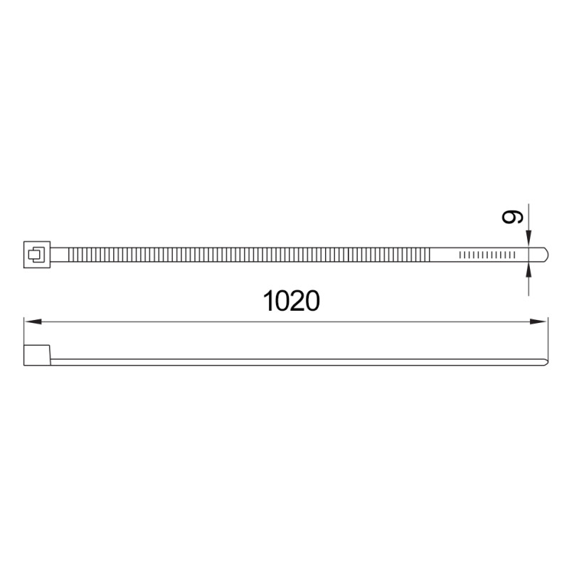 1020х9мм Кабельная стяжка (хомут) нейлон белый (100 шт.) [s015073] e.ct.stand.1020.9.white E.NEXT