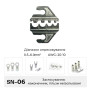 Матрица SN-06 0.5-6 мм.кв 20-10 AWG для кримпера серии SN ширина порта 4мм [(A4)SN-06] TACTIX