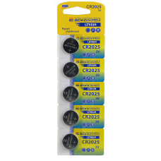 Батарейка плоская круглая литиевая 3V blister 5шт [Аско.CR2025.BP5] АСКО-УКРЕМ