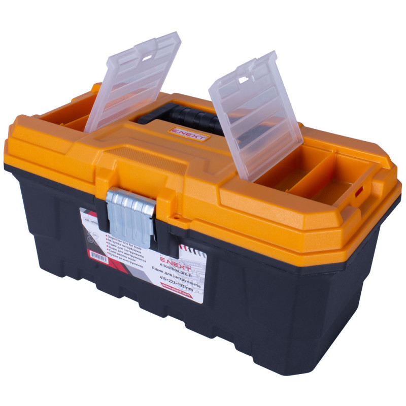 Ящик 415x223x193мм для інструментів пластиковий [t011011] e.toolbox.pro.11 E.NEXT