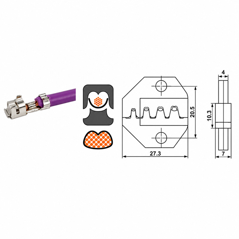 SN-2549 0,08-1 мм.кв 28-17 AWG Комплект обтискного інструменту [(A4)SN-2549-k] (кримпер) TACTIX