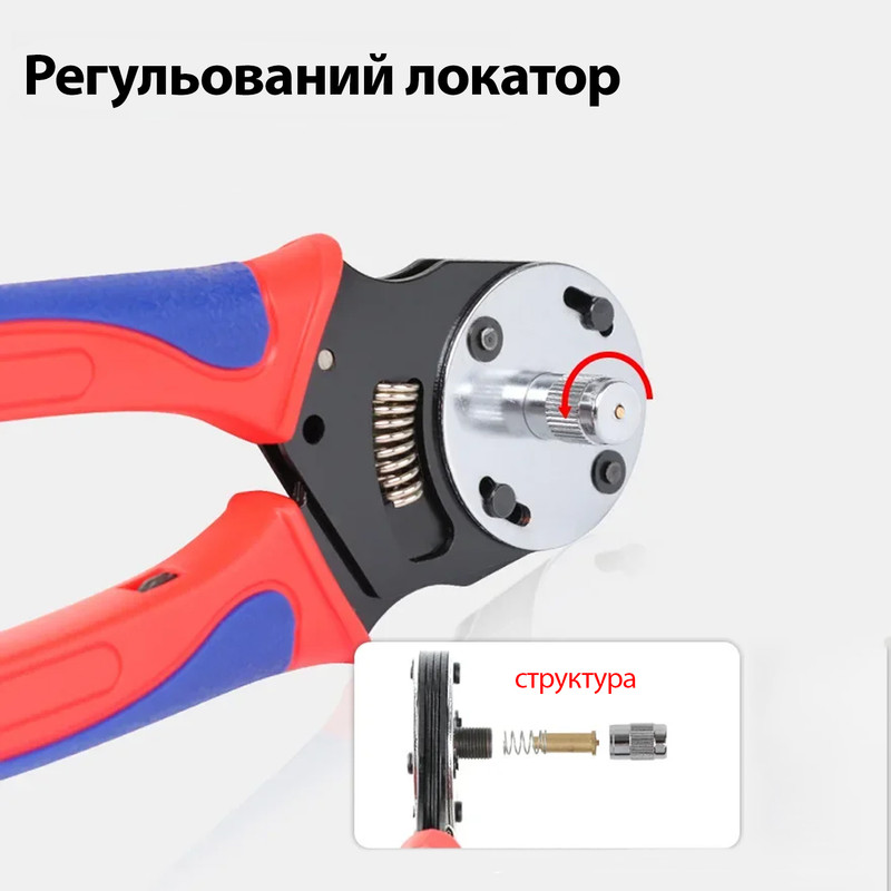 Обжимной инструмент (кримпер) 2-4мм.кв 12-14AWG отверстие ø4,8мм для контактов Deutsch DTP, Closed Barrel [YEJ-12] TACTIX