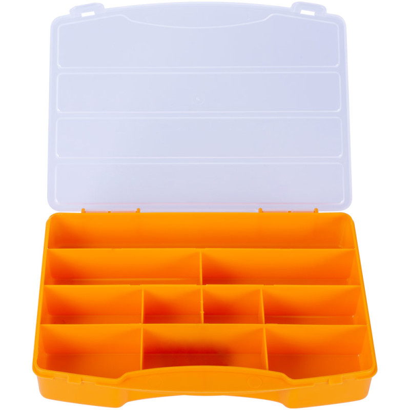 Органайзер 10 відділень 240x170x40мм пластиковий [t011012] e.toolbox.pro.12 E.NEXT