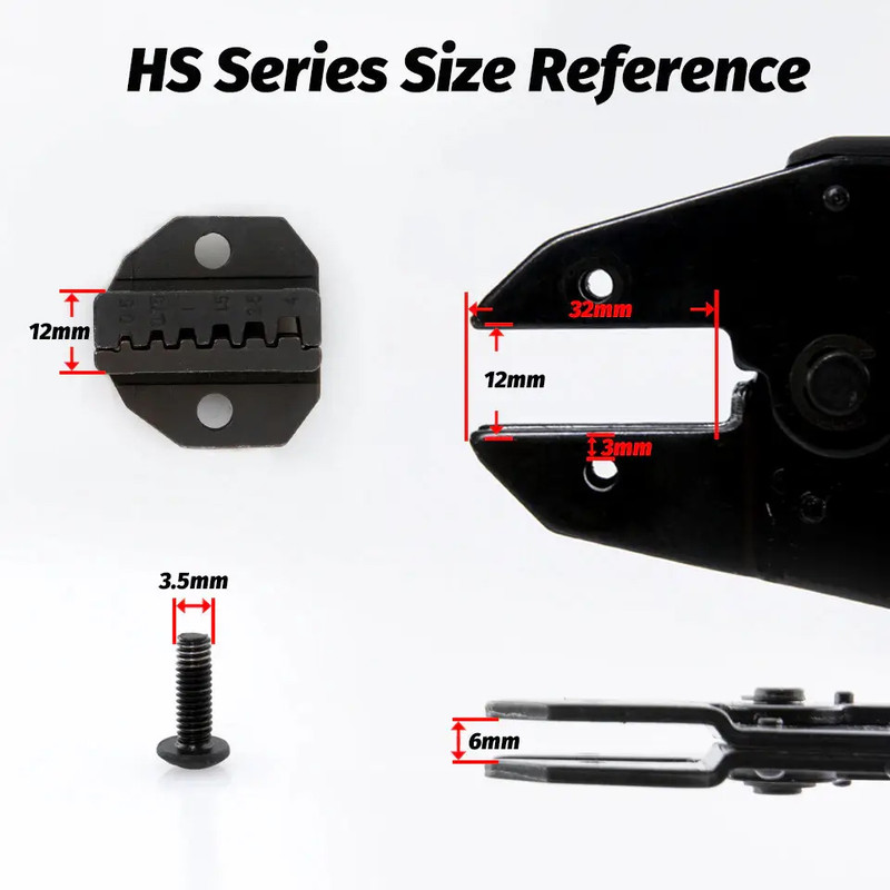 Матриця HS-03BD 0.5-6 мм.кв 20-10 AWG для кримпера серії HS [AHS-03BD] TACTIX