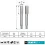 Метчик ручной DIN2181 M10 мелкий шаг 1мм сталь HSS (2шт.) [INRMRMR101001000R0] RUKO