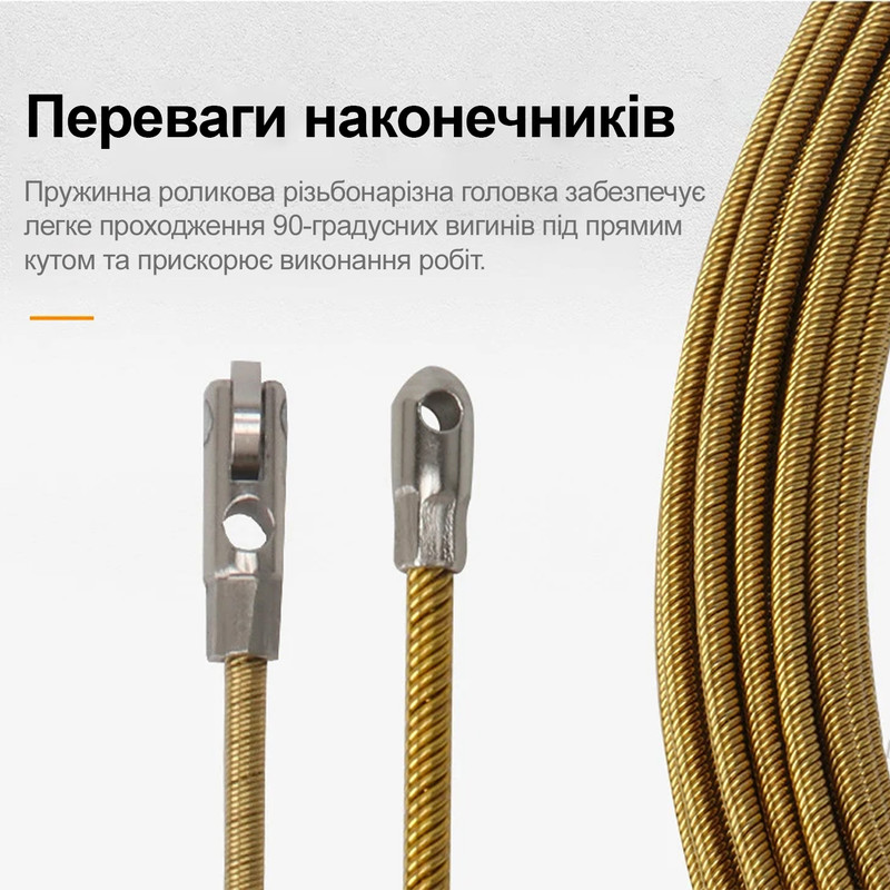 Металева (спіральна) протяжка d=4мм, L=30м для кабелю [MET.WIRE4-30] TACTIX