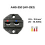 Матрица (AV)HS-25J 0.5-2.5 мм.кв 22-10 AWG для кримпера серии HS [AHS-25J] TACTIX