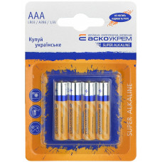 Батарейка ААА щелочная 1.5V blister 4шт [Аско.LR03.BL4] АСКО-УКРЕМ