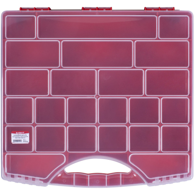Органайзер 24 відділення 340x320x50мм пластиковий [t011014] e.toolbox.pro.14 E.NEXT