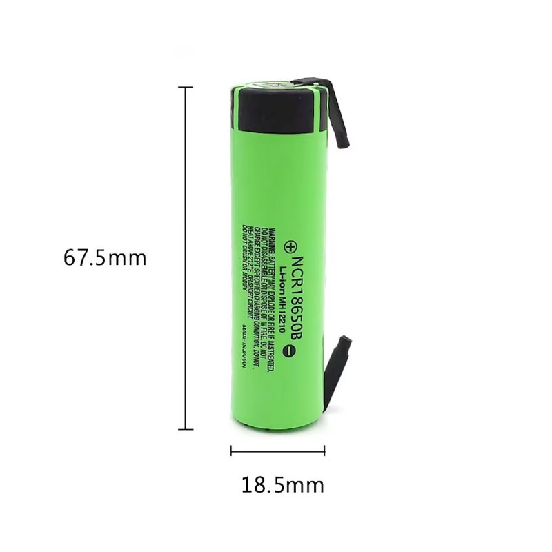Акумулятор NCR18650B 3400mAh Li-ion 3,7V з виводами під пайку (1 шт.) [NCR18650B-DIY] Panasonic