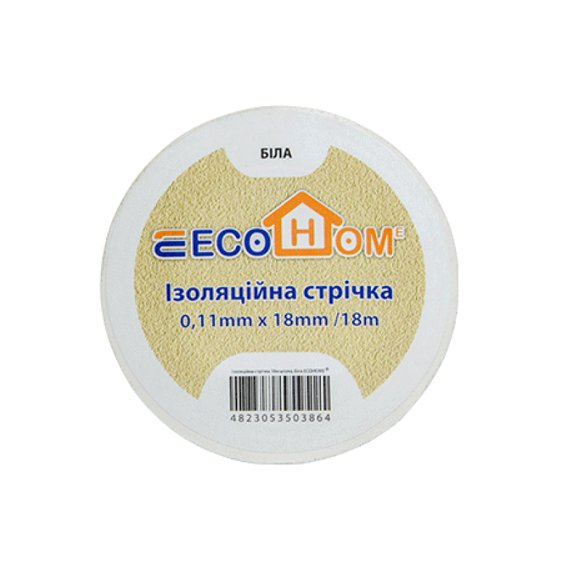 18x0,11мм 18м Изоляционная лента ПВХ белая [ECO0150020021] АСКО