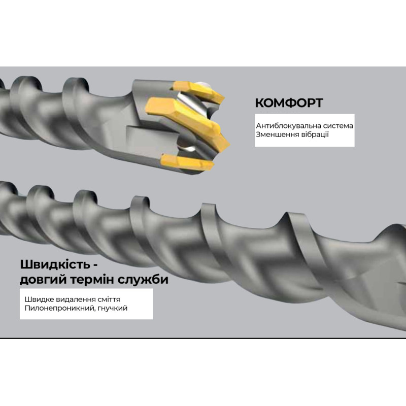 Бур SDS-max Ø18x540мм по бетону, залізобетону Ultimax [SD16X166D18L054000] DIAGER