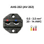 (AV)HS-25J 0,5-2,5 мм.кв 20-14 AWG Комплект обтискного інструменту [AHS-25J-k] (кримпер) TACTIX