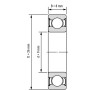 Підшипник кульковий 9x26x8мм радіальний 629 RS(2RS) сталь/гума [INRUP00PKR006292RS] CX