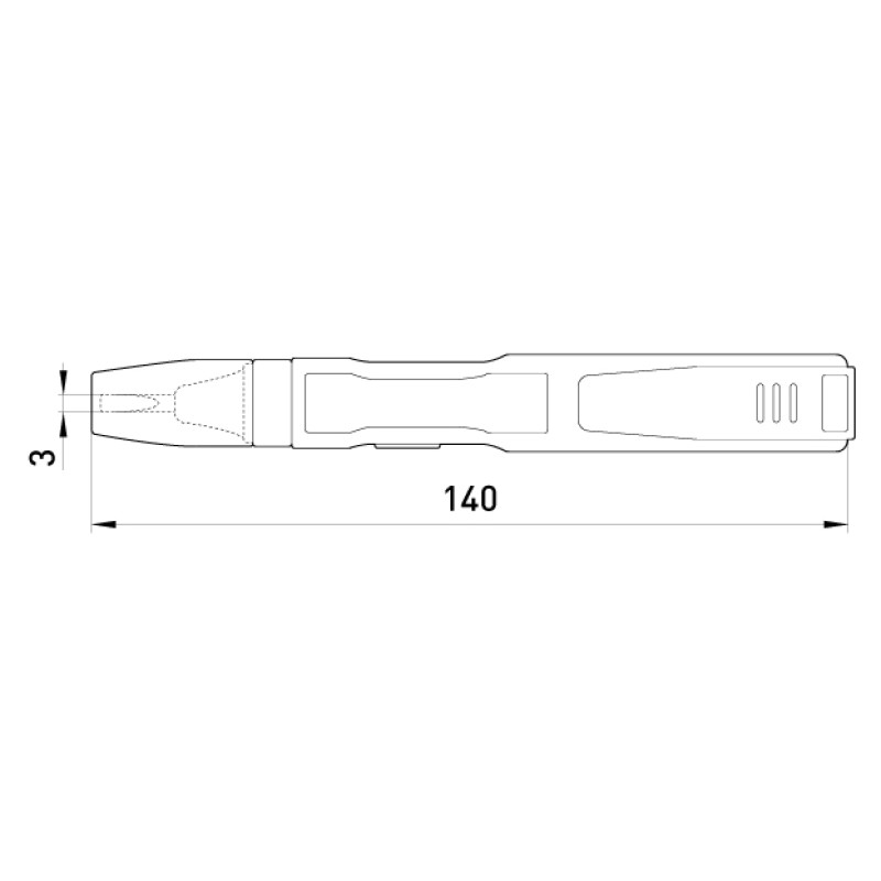 Индикатор-тестер 70-250V АС/DC прямой шлиц 140x3мм [t001109] e.tool.test09 E.NEXT