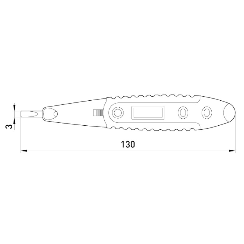 Индикатор-тестер 12-250V АС/DC прямой шлиц 130x3мм [t001110] e.tool.test10 E.NEXT