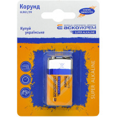 Батарейка Корунд щелочная 9V blister 1шт [Аско.6LR61.BL1] АСКО-УКРЕМ