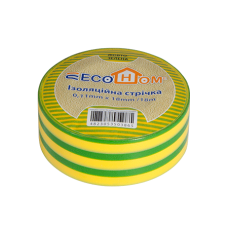18x0,11мм 18м Изоляционная лента ПВХ желто-зеленая [ECO0150020018] АСКО
