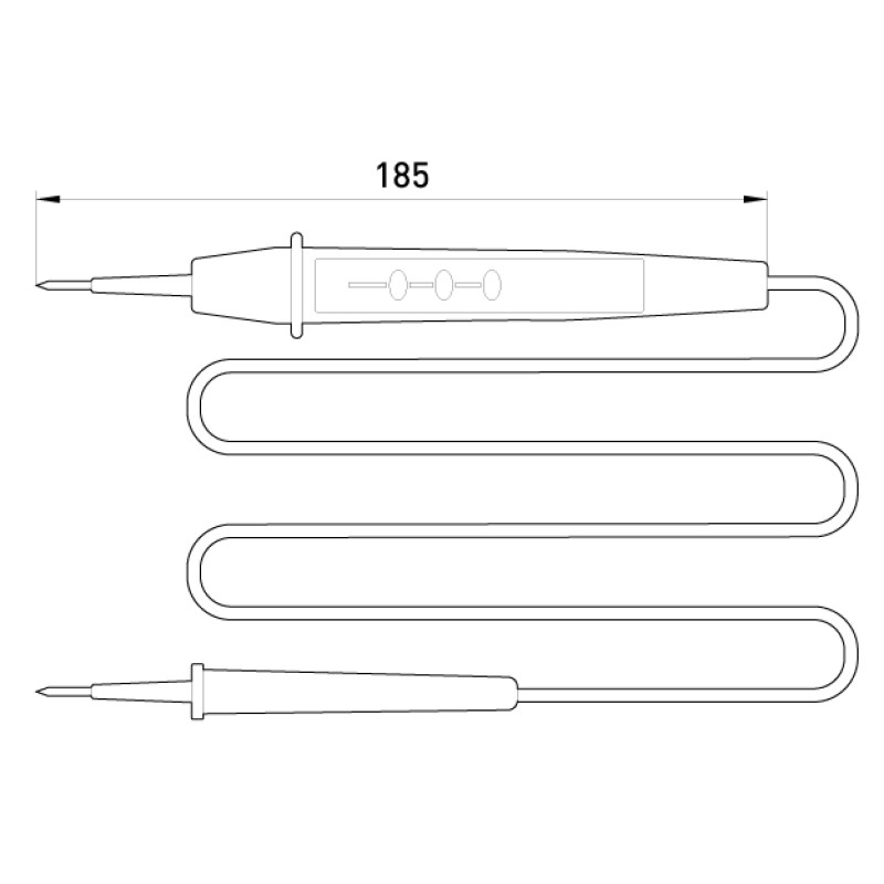 Індикатор 6-380V АС/DC двополюсний 185мм [t001111] e.tool.test11 E.NEXT
