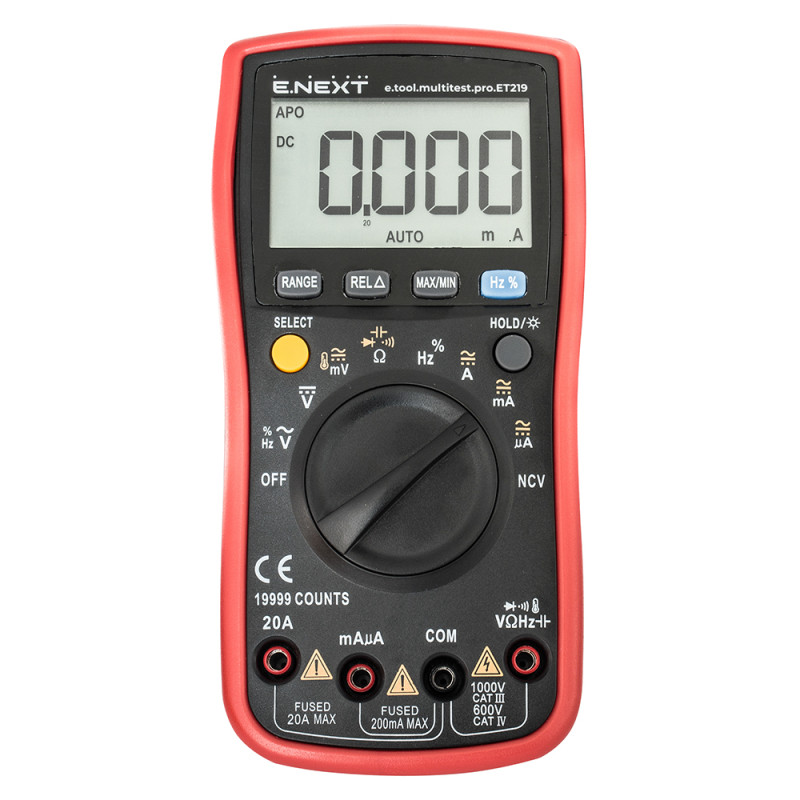 Мультиметр цифровий 180x90x45мм [p074003] e.tool.multitest.pro.ET219 E.NEXT