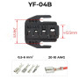 YF-04B 0,5-6 мм.кв 20-10 AWG Комплект обтискного інструменту [YF-04B-k] (кримпер) TACTIX