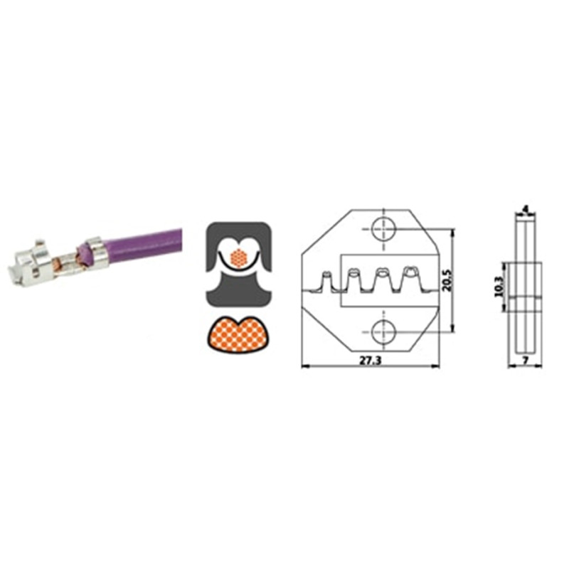 Матрица SN-2549 0.08-1 мм.кв 25-17 AWG для кримпера серии SN ширина порта 4мм [(A4)SN-2549] TACTIX