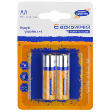 Батарейка АА щелочная 1.5V blister 2шт [Аско.LR6.BL2] АСКО-УКРЕМ