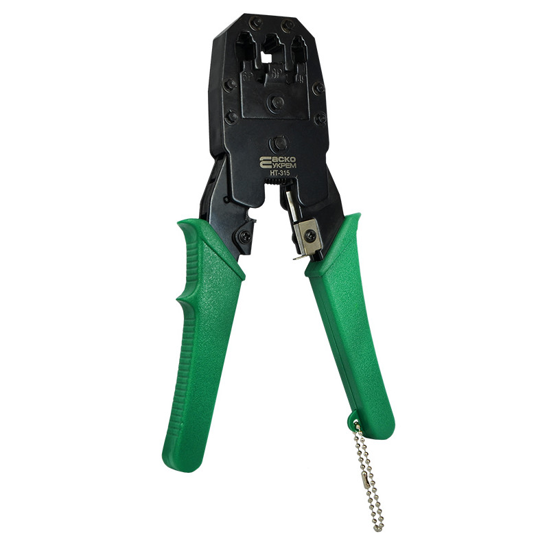 Кримпер для обтиску 4Р4С/RJ-10, 6Р6С/RJ-12, 8Р8С/RJ-45 конекторів [A0170010073] HT-315 АСКО