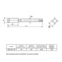 Метчик ручной DIN352 1/2" дюймовая UNC 13 ниток сталь HSS (3шт.) [INRMRMR200246012V0] Volkel