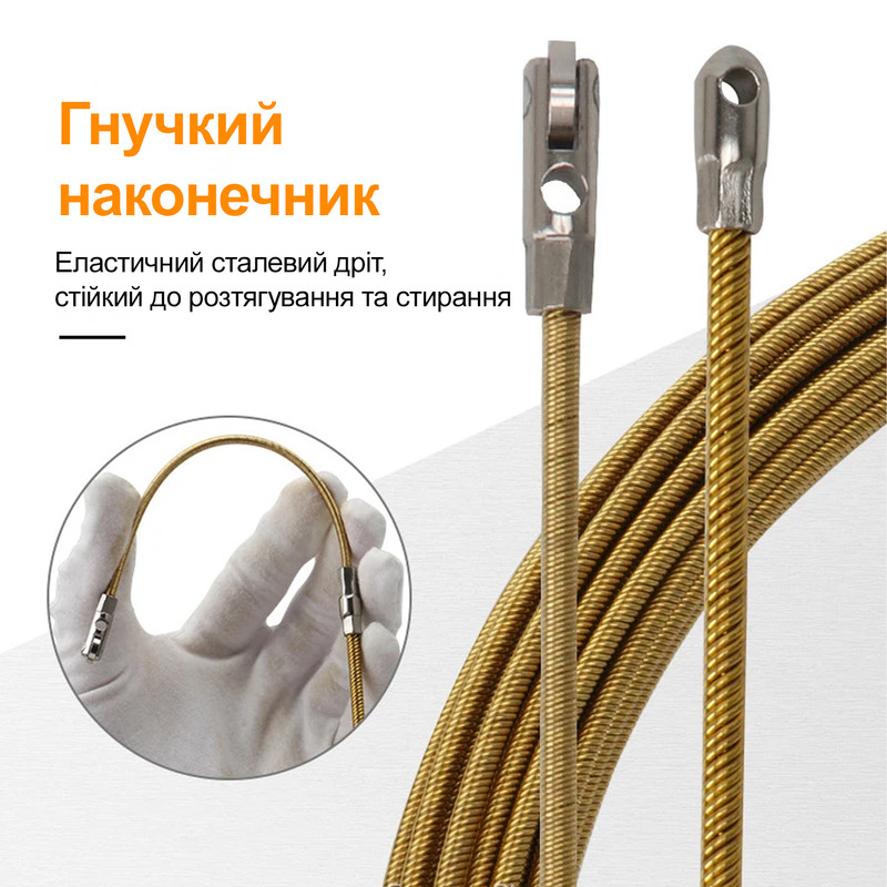 Металлическая (спиральная) протяжка d=4мм, L=5м для кабеля [MET.WIRE4-5] TACTIX