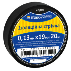 19x0,13мм 20м Изоляционная лента ПВХ черная [A0150020043] АСКО