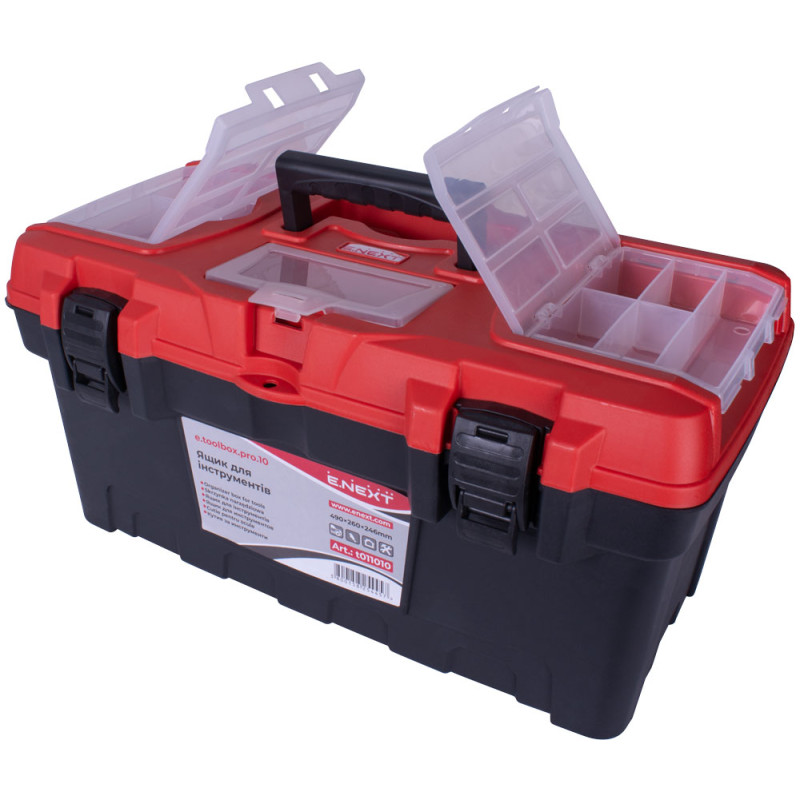 Ящик 490x260x246мм для інструментів пластиковий [t011010] e.toolbox.pro.10 E.NEXT